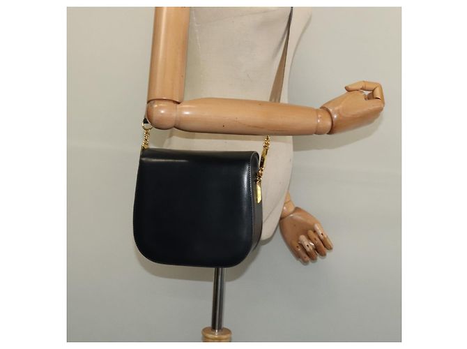 BALLY Borsa a Spalla in Pelle Nera e Oro Auth sw1097 Nero D'oro - vista 21