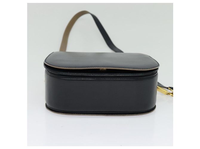 BALLY Borsa a Spalla in Pelle Nera e Oro Auth sw1097 Nero D'oro - vista 5