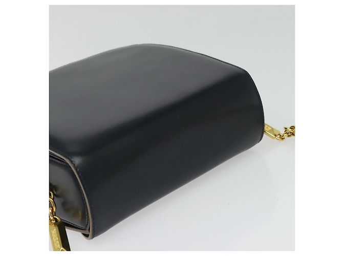 BALLY Borsa a Spalla in Pelle Nera e Oro Auth sw1097 Nero D'oro - vista 6
