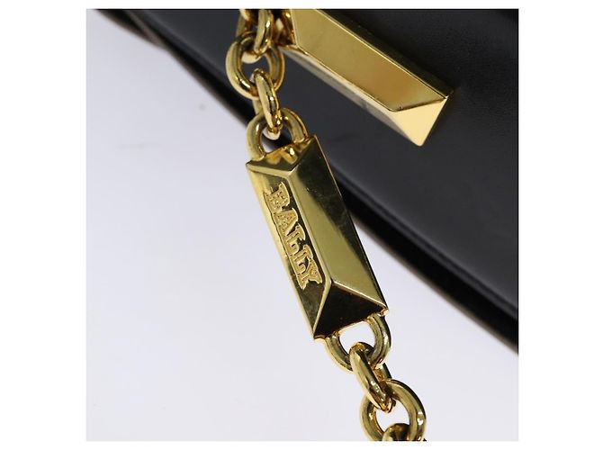 BALLY Borsa a Spalla in Pelle Nera e Oro Auth sw1097 Nero D'oro - vista 8