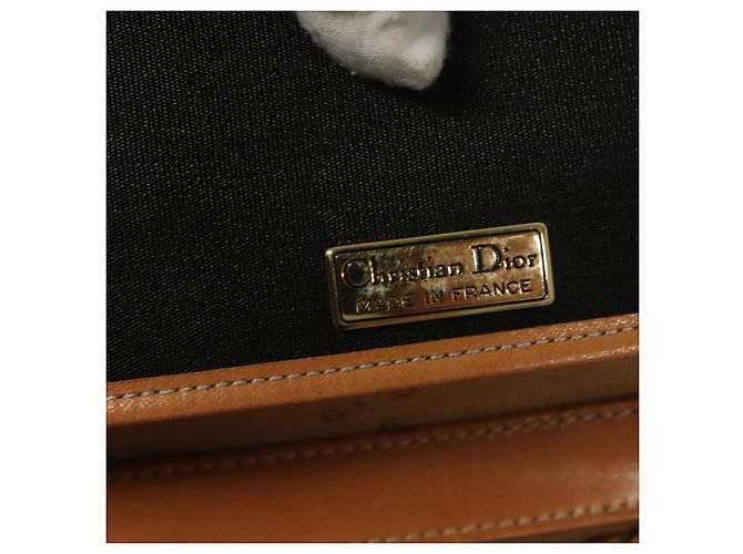 Borsa a spalla con catena Christian Dior in tela PVC nera Auth sw1313 - vista 17