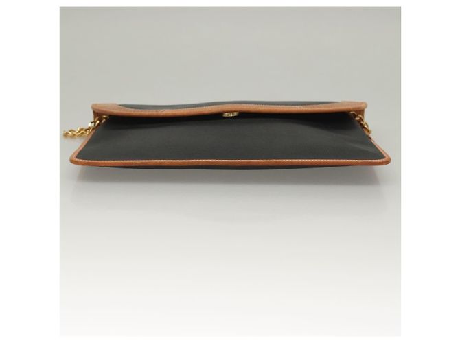 Borsa a spalla con catena Christian Dior in tela PVC nera Auth sw1313 - vista 5