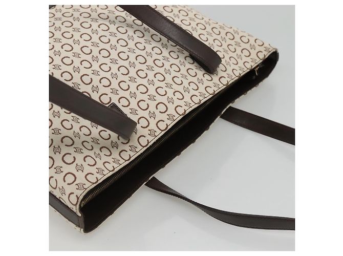 Céline CELINE C Macadam Canvas Tote Bag Gold Weiß Auth ep9987 Golden - Ansicht 6