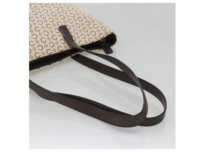 Céline CELINE C Macadam Canvas Tote Bag Gold Weiß Auth ep9987 Golden - Ansicht 7