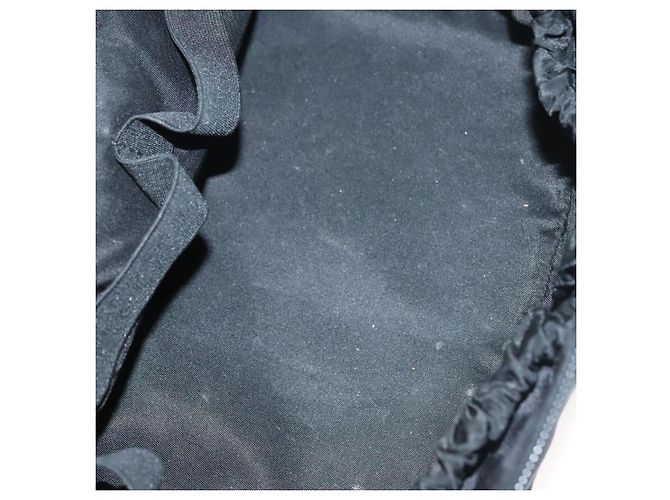 Pochette Vanity PRADA Nylon Nero Argento Auth sw1276 - vista 11