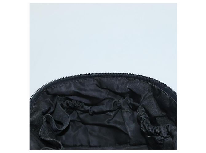 Pochette Vanity PRADA Nylon Nero Argento Auth sw1276 - vista 19