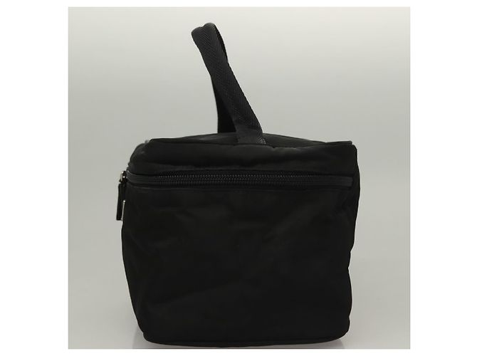 Pochette Vanity PRADA Nylon Nero Argento Auth sw1276 - vista 3
