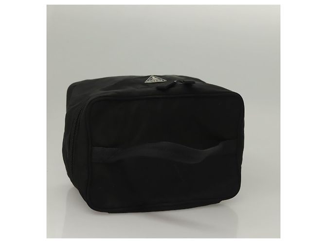 Pochette Vanity PRADA Nylon Nero Argento Auth sw1276 - vista 6