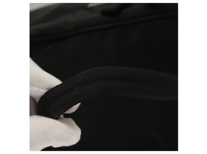 Pochette Vanity PRADA Nylon Nero Argento Auth sw1276 - vista 7