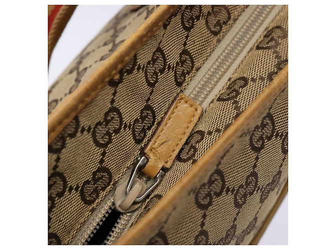 Bolso Tote de Lona GG Gucci Beige Plata 019 0401 Auth ep9945 - vista 10