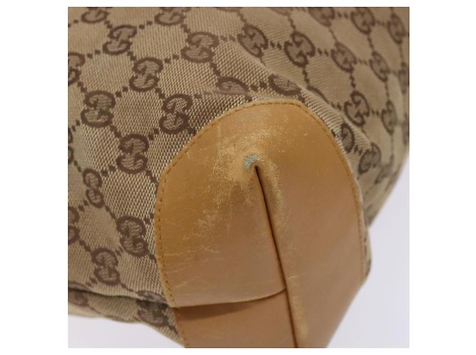 Bolso Tote de Lona GG Gucci Beige Plata 019 0401 Auth ep9945 - vista 15
