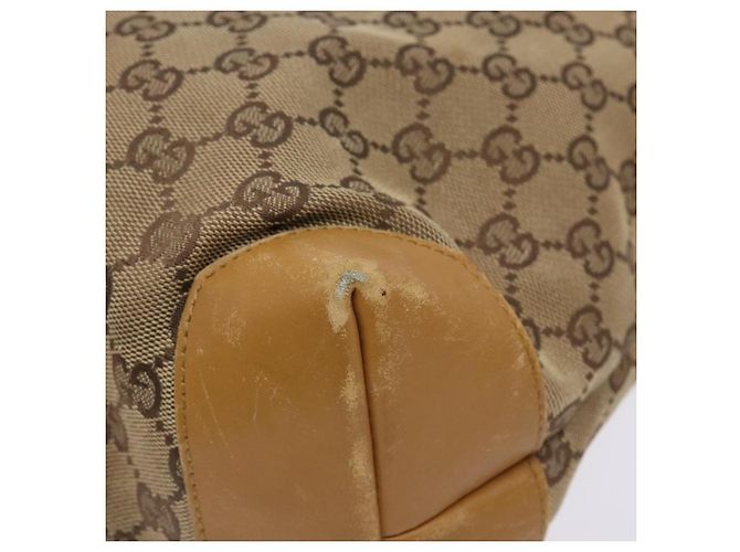 Bolso Tote de Lona GG Gucci Beige Plata 019 0401 Auth ep9945 - vista 16