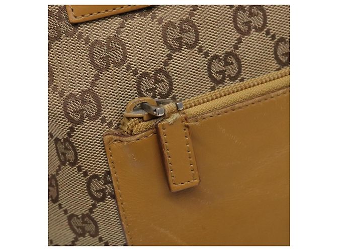 Bolso Tote de Lona GG Gucci Beige Plata 019 0401 Auth ep9945 - vista 19