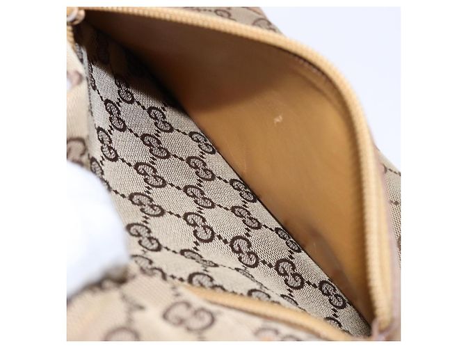 Bolso Tote de Lona GG Gucci Beige Plata 019 0401 Auth ep9945 - vista 25
