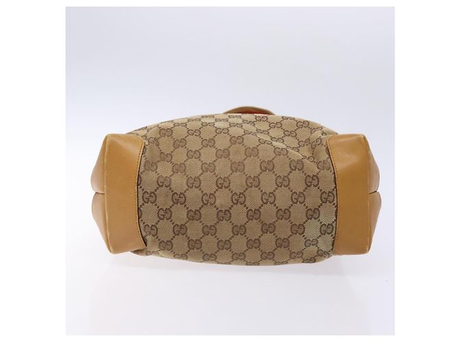 Bolso Tote de Lona GG Gucci Beige Plata 019 0401 Auth ep9945 - vista 5