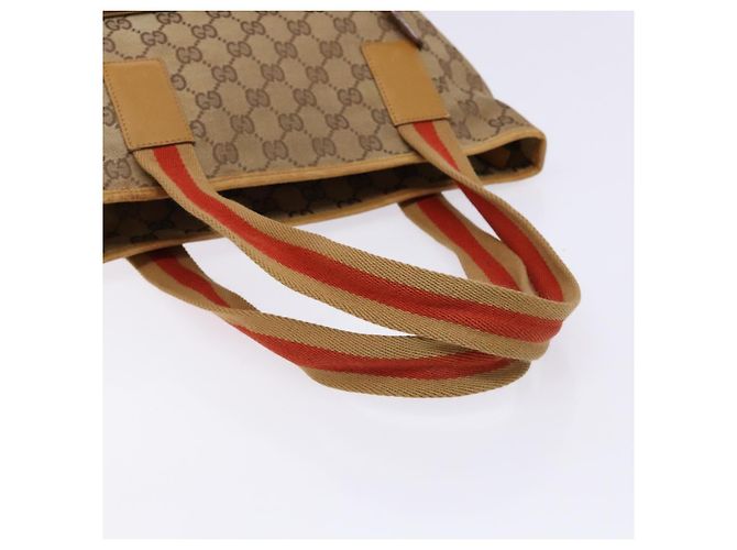 Bolso Tote de Lona GG Gucci Beige Plata 019 0401 Auth ep9945 - vista 7