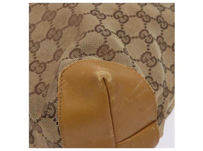 Bolso Tote de Lona GG Gucci Beige Plata 019 0401 Auth ep9945 - vista 8