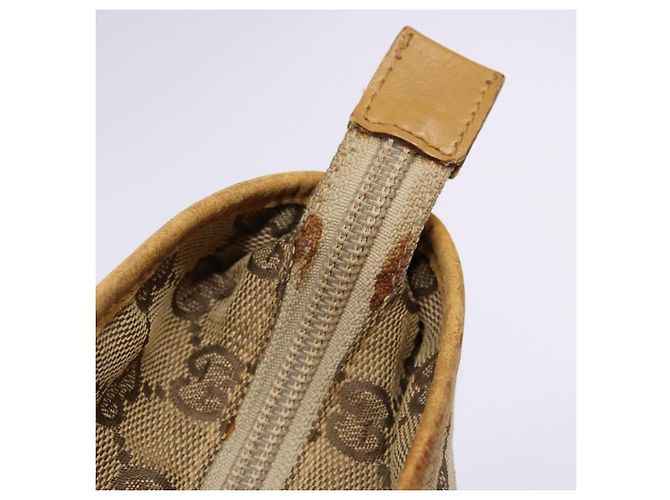 Bolso Tote de Lona GG Gucci Beige Plata 019 0401 Auth ep9945 - vista 9