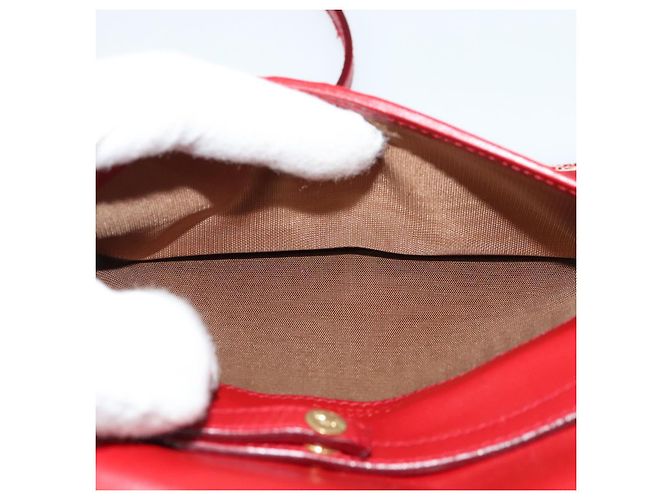 Portafoglio a spalla Salvatore Ferragamo Pelle Rossa Oro Auth sw1278 Rosso D'oro - vista 26