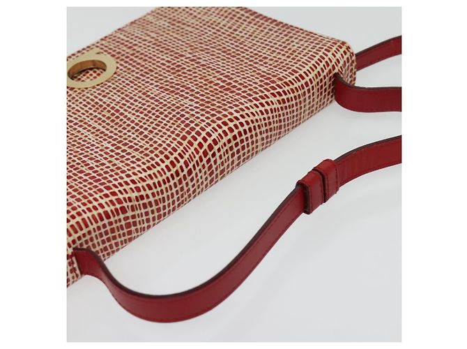 Portafoglio a spalla Salvatore Ferragamo Pelle Rossa Oro Auth sw1278 Rosso D'oro - vista 6