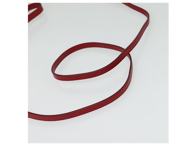 Portafoglio a spalla Salvatore Ferragamo Pelle Rossa Oro Auth sw1278 Rosso D'oro - vista 8