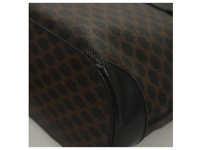 Céline Borsa a mano in tela Macadam CELINE in pelle PVC nera e oro Auth 134008 Nero D'oro - vista 15