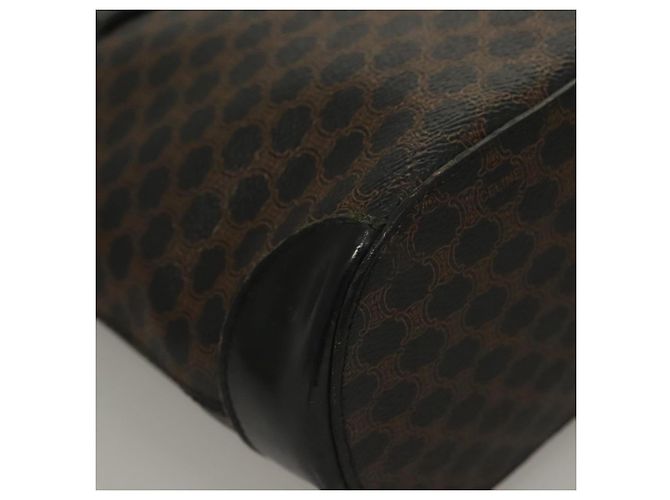Céline Borsa a mano in tela Macadam CELINE in pelle PVC nera e oro Auth 134008 Nero D'oro - vista 16