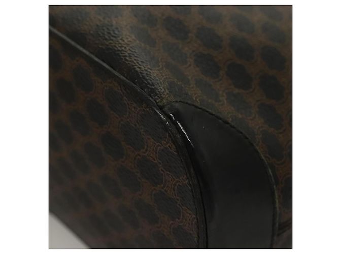 Céline Borsa a mano in tela Macadam CELINE in pelle PVC nera e oro Auth 134008 Nero D'oro - vista 17