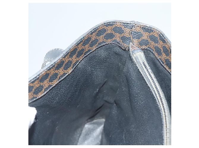 Céline Borsa a mano in tela Macadam CELINE in pelle PVC nera e oro Auth 134008 Nero D'oro - vista 21