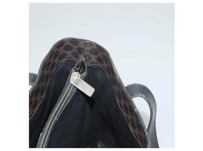 Céline Borsa a mano in tela Macadam CELINE in pelle PVC nera e oro Auth 134008 Nero D'oro - vista 22