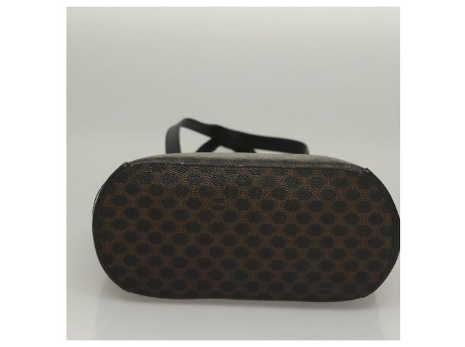Céline Borsa a mano in tela Macadam CELINE in pelle PVC nera e oro Auth 134008 Nero D'oro - vista 5