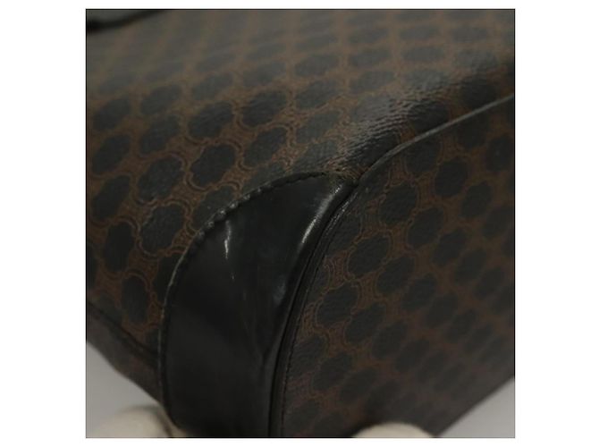 Céline Borsa a mano in tela Macadam CELINE in pelle PVC nera e oro Auth 134008 Nero D'oro - vista 9