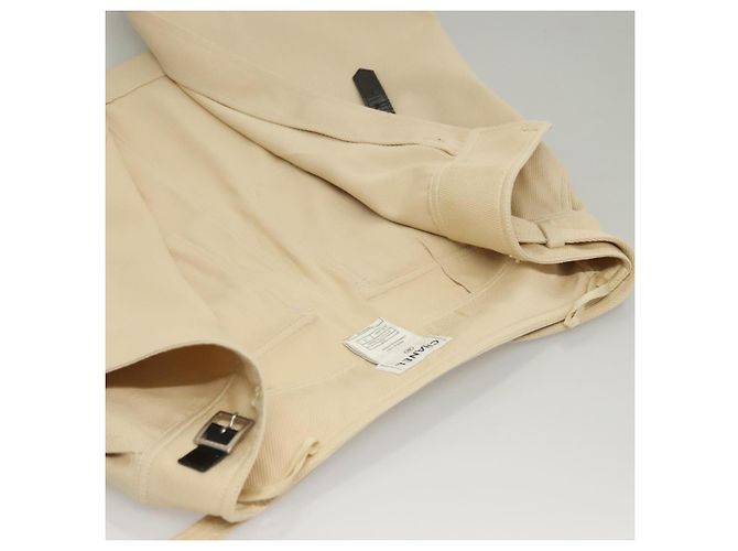 FALDA CHANEL DENIM CUERO BEIGE CC Auth 133000M - vista 5
