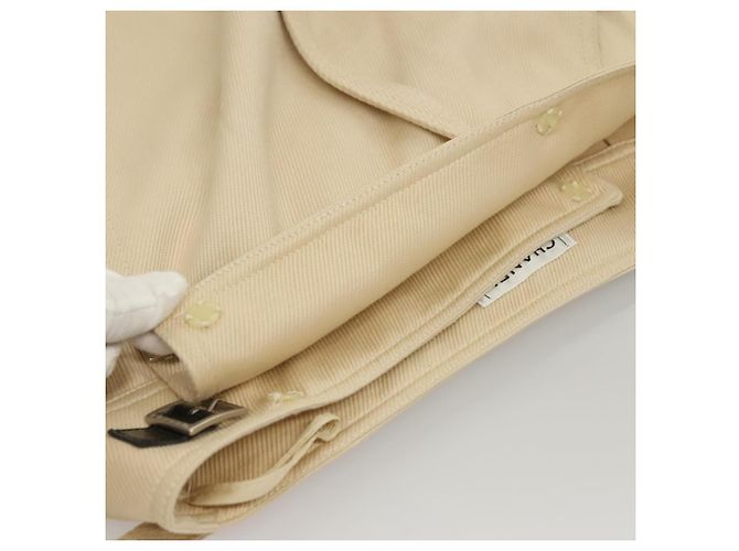 FALDA CHANEL DENIM CUERO BEIGE CC Auth 133000M - vista 6