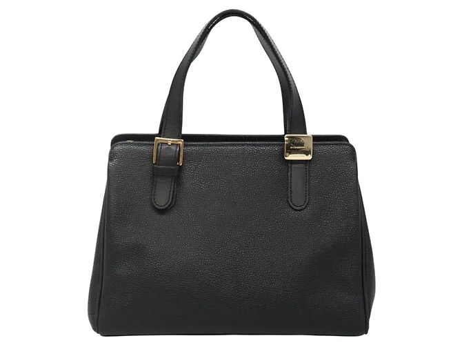 Borsa a mano in pelle nera e oro Auth ep9938 di BURBERRY Nero D'oro - vista 13