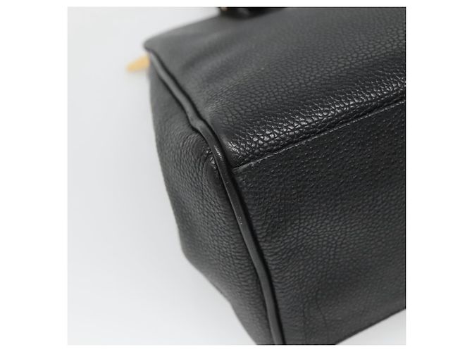 Borsa a mano in pelle nera e oro Auth ep9938 di BURBERRY Nero D'oro - vista 14