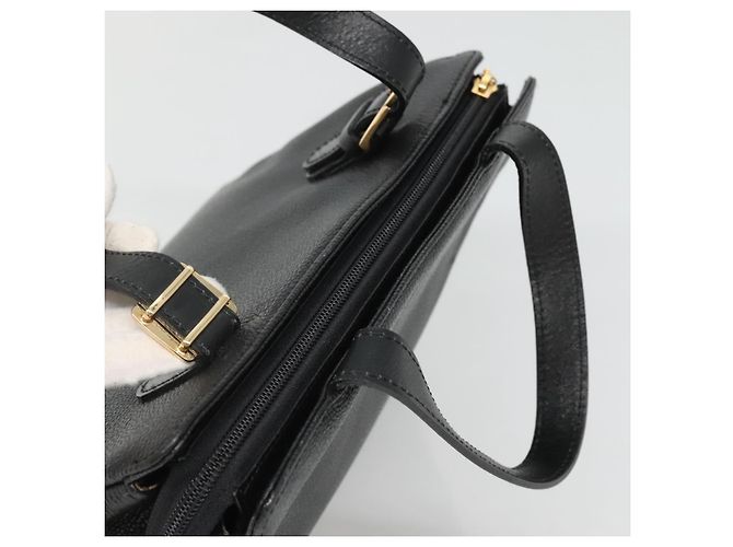 Borsa a mano in pelle nera e oro Auth ep9938 di BURBERRY Nero D'oro - vista 6