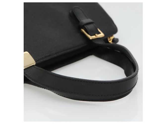 Borsa a mano in pelle nera e oro Auth ep9938 di BURBERRY Nero D'oro - vista 7