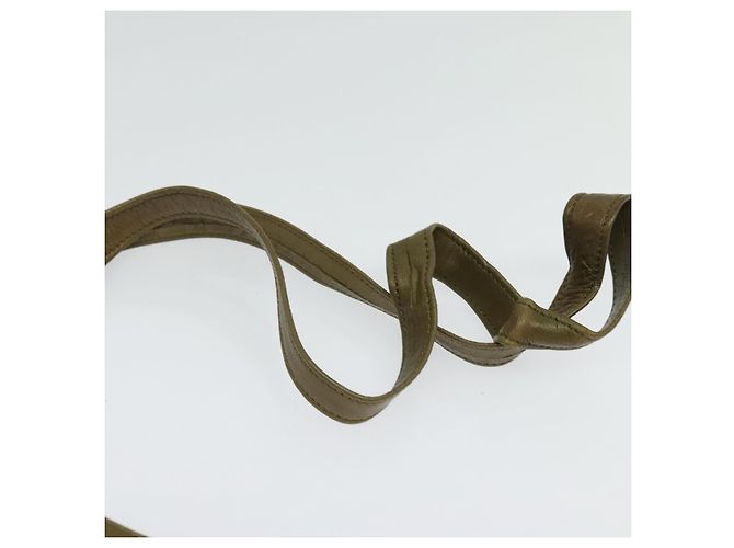 Saint Laurent Borsa a Spalla in Tela e Pelle Khaki Auth BA3537 Cachi - vista 8
