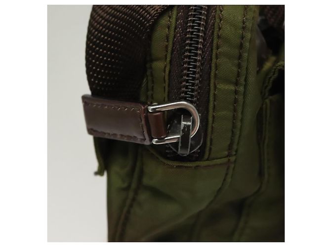 PRADA Bauchtasche aus Nylon Khaki Silber authentisch ki5828 - Ansicht 10