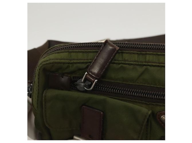 PRADA Bauchtasche aus Nylon Khaki Silber authentisch ki5828 - Ansicht 18