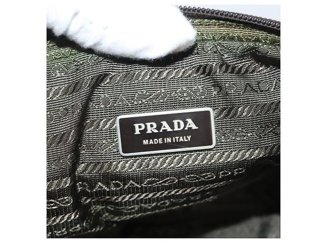 PRADA Bauchtasche aus Nylon Khaki Silber authentisch ki5828 - Ansicht 19