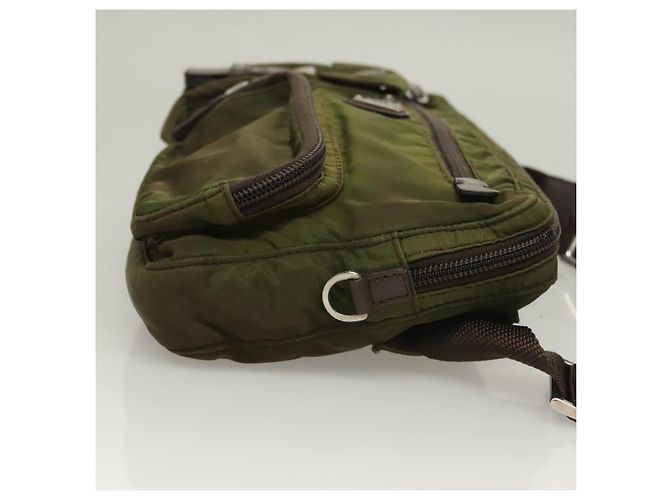 PRADA Bauchtasche aus Nylon Khaki Silber authentisch ki5828 - Ansicht 3