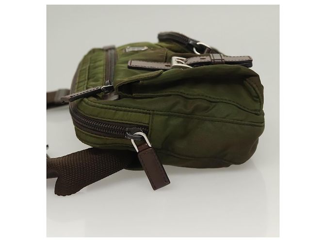 PRADA Bauchtasche aus Nylon Khaki Silber authentisch ki5828 - Ansicht 4