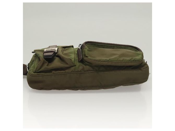 PRADA Bauchtasche aus Nylon Khaki Silber authentisch ki5828 - Ansicht 5