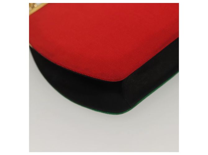 Borsa a mano FENDI in nylon rosso e oro Auth 135610 D'oro - vista 15