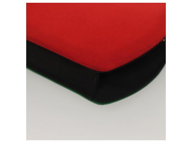 Borsa a mano FENDI in nylon rosso e oro Auth 135610 D'oro - vista 16