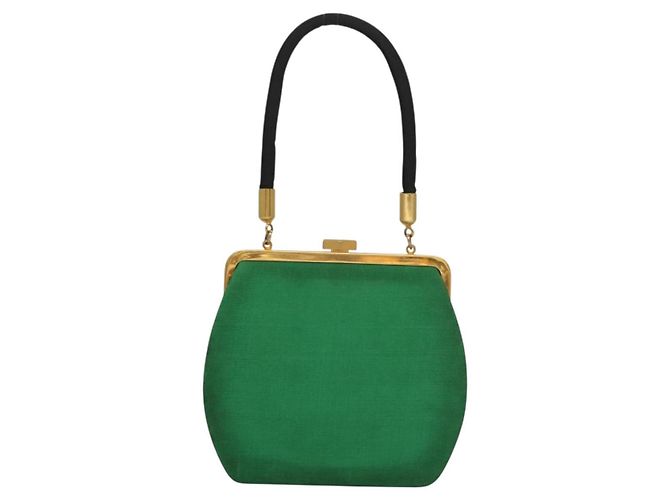 Borsa a mano FENDI in nylon rosso e oro Auth 135610 D'oro - vista 2