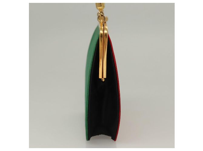 Borsa a mano FENDI in nylon rosso e oro Auth 135610 D'oro - vista 4