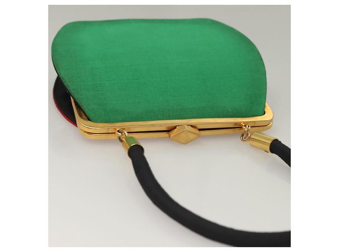 Borsa a mano FENDI in nylon rosso e oro Auth 135610 D'oro - vista 6